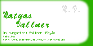 matyas vallner business card